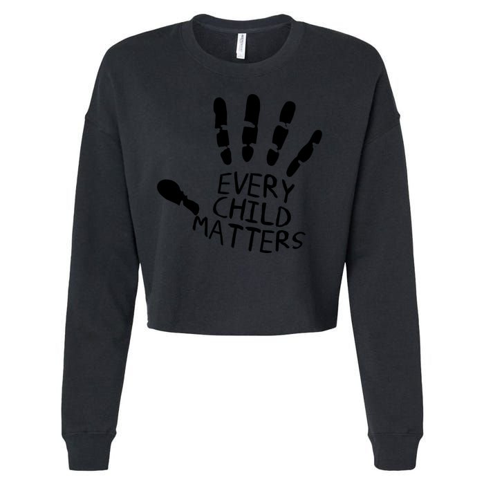 Every Child Matters Handprint Orange Day Cropped Pullover Crew