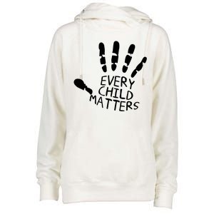 Every Child Matters Handprint Orange Day Womens Funnel Neck Pullover Hood