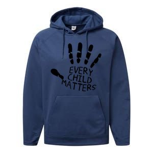 Every Child Matters Handprint Orange Day Performance Fleece Hoodie