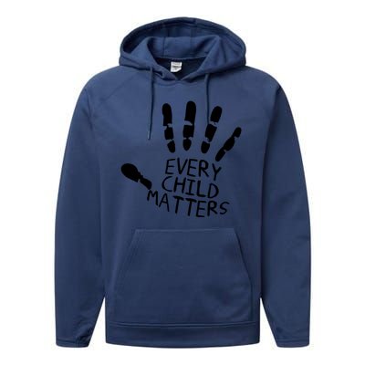 Every Child Matters Handprint Orange Day Performance Fleece Hoodie