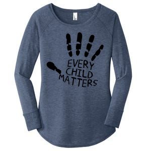 Every Child Matters Handprint Orange Day Women's Perfect Tri Tunic Long Sleeve Shirt