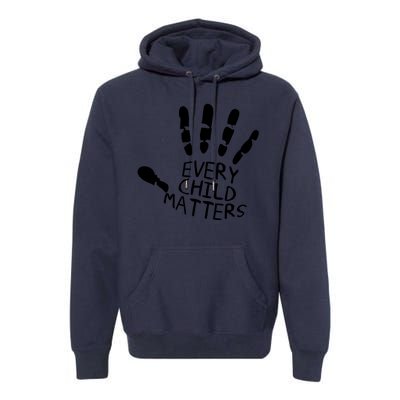 Every Child Matters Handprint Orange Day Premium Hoodie