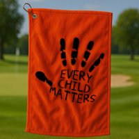 Every Child Matters Handprint Orange Day Golf Towel