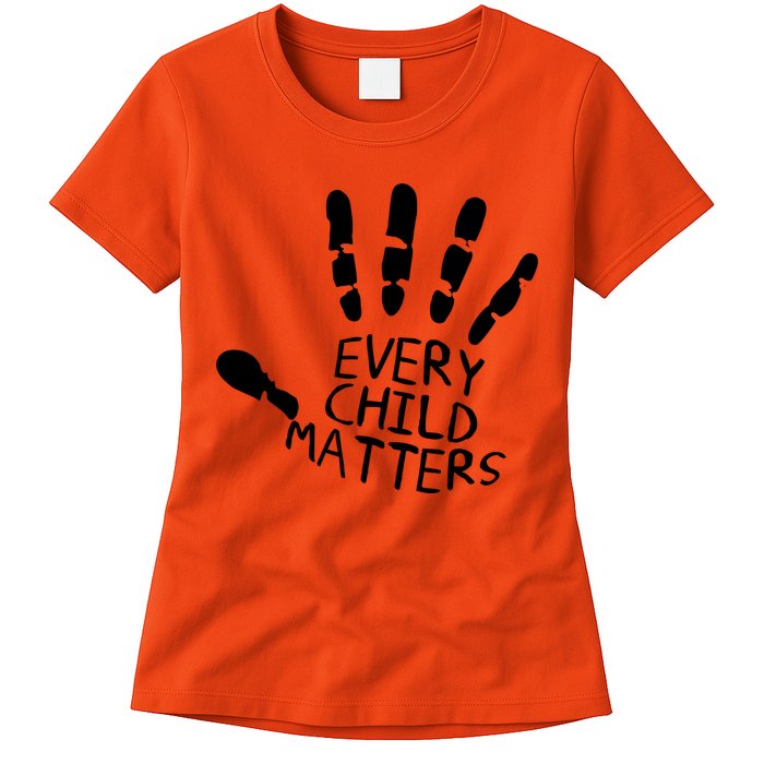 Every Child Matters Handprint Orange Day Womens T-Shirt