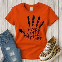 Every Child Matters Handprint Orange Day Womens T-Shirt