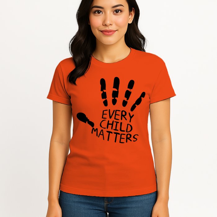 Every Child Matters Handprint Orange Day Womens T-Shirt
