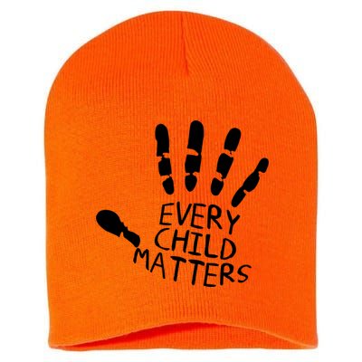 Every Child Matters Handprint Orange Day Short Acrylic Beanie