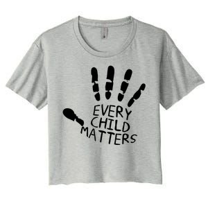 Every Child Matters Handprint Orange Day Women's Crop Top Tee