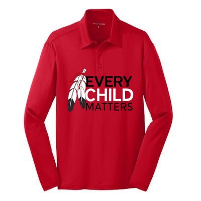 Every Child Matters Canada Orange Day Silk Touch Performance Long Sleeve Polo