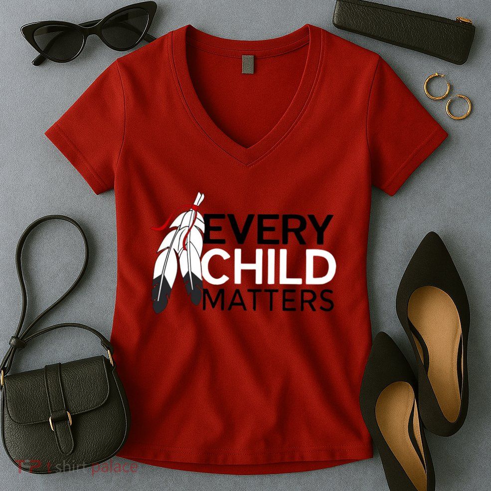 Every Child Matters Canada Orange Day Women's V-Neck T-Shirt
