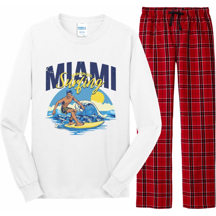 Enjoy Cool Miami Beach I Love Miami Florida Miami Long Sleeve Pajama Set