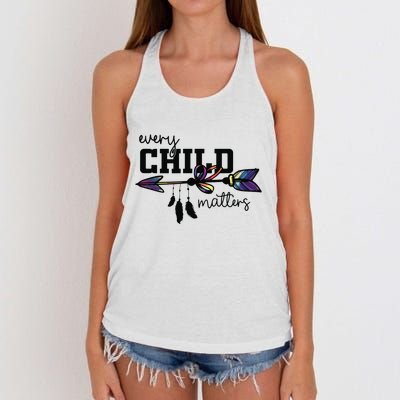 Every Child Matter Funny Women's Knotted Racerback Tank