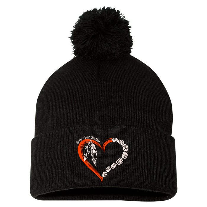 Every Child Matters Native American Pattern Pom Pom 12in Knit Beanie