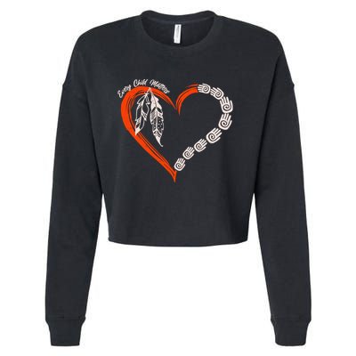Every Child Matters Native American Pattern Cropped Pullover Crew