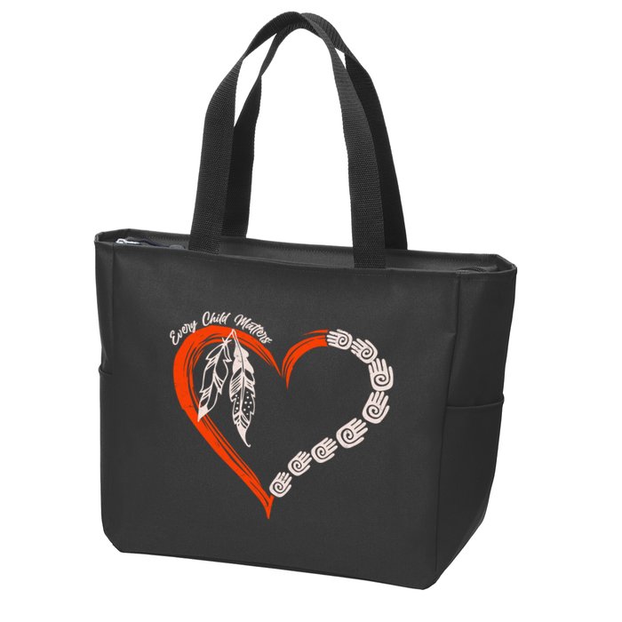 Every Child Matters Native American Pattern Zip Tote Bag
