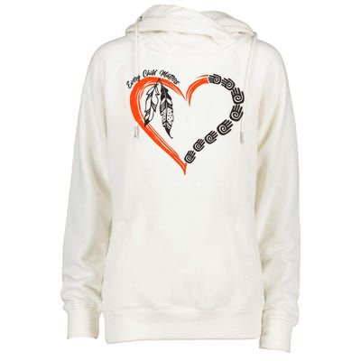 Every Child Matters Native American Pattern Womens Funnel Neck Pullover Hood