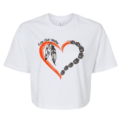 Every Child Matters Native American Pattern Bella+Canvas Jersey Crop Tee