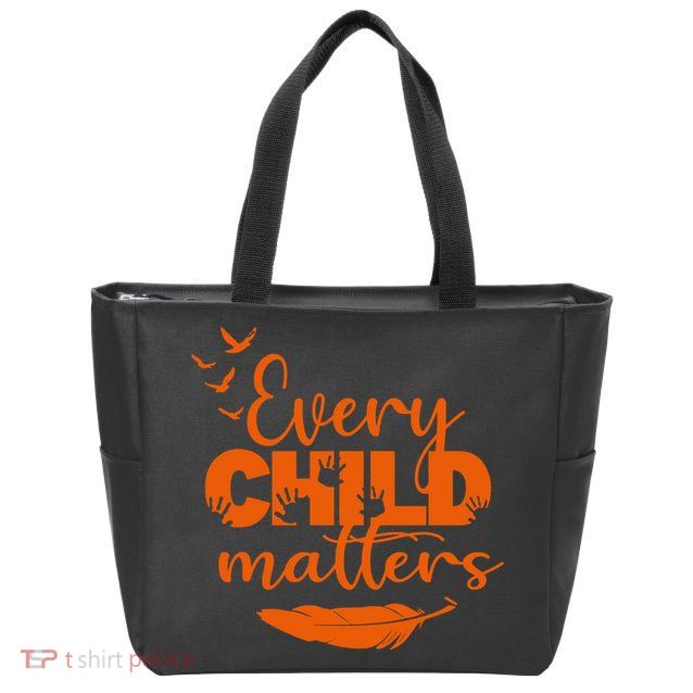 Every Child Matters Orange Canada Children Matter Zip Tote Bag