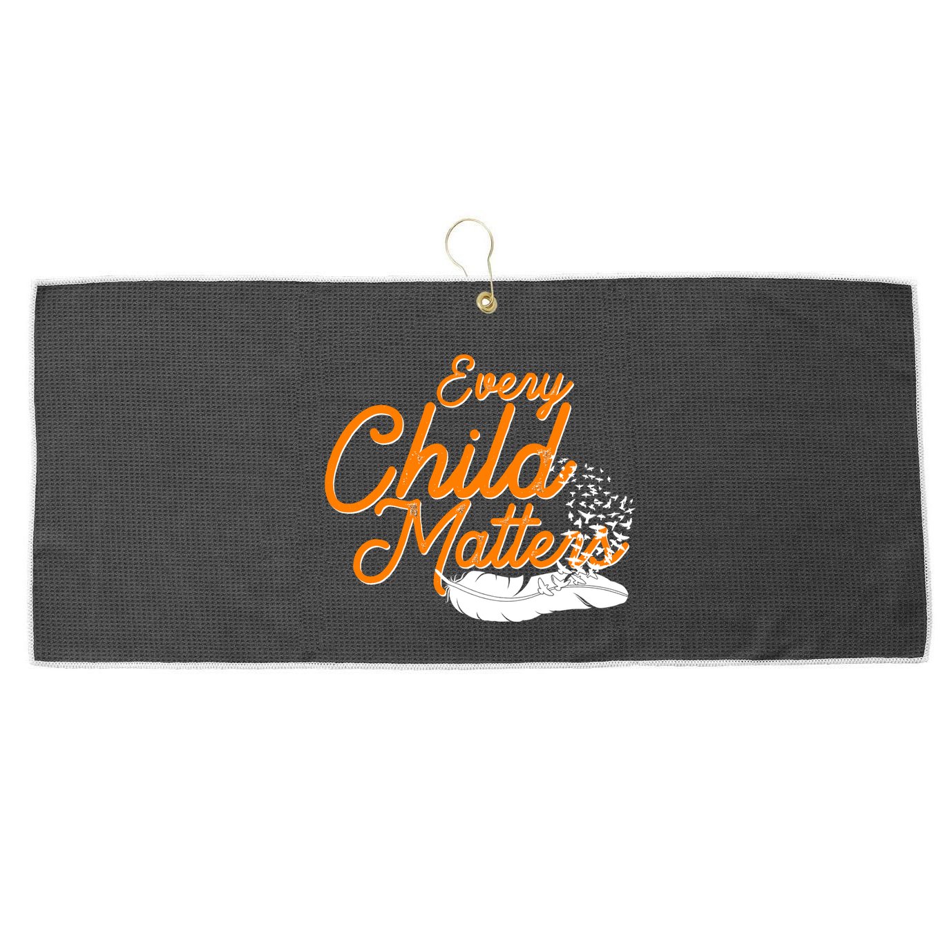 Every Child Matters Wear Orange Large Microfiber Waffle Golf Towel