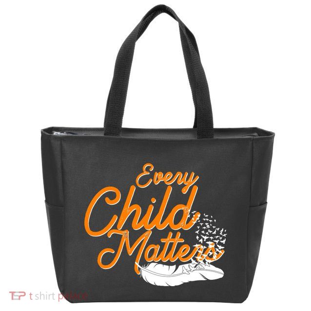 Every Child Matters Wear Orange Zip Tote Bag