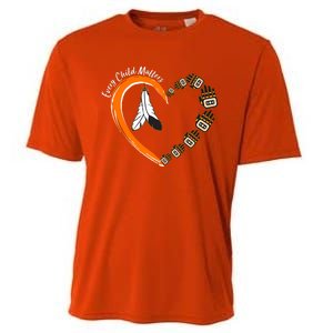 Every Child Matters Wear Orange Feather Heart Cooling Performance Crew T-Shirt