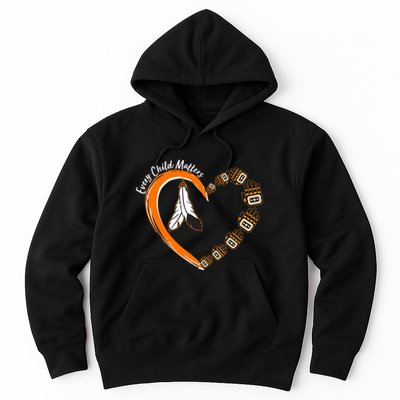 Every Child Matters Wear Orange Feather Heart Hoodie