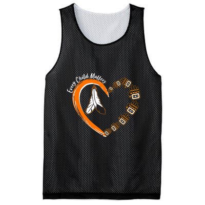 Every Child Matters Wear Orange Feather Heart Mesh Reversible Basketball Jersey Tank