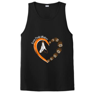 Every Child Matters Wear Orange Feather Heart PosiCharge Competitor Tank