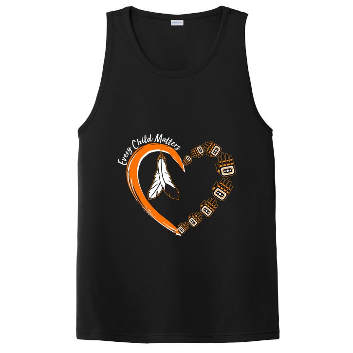 Every Child Matters Wear Orange Feather Heart PosiCharge Competitor Tank