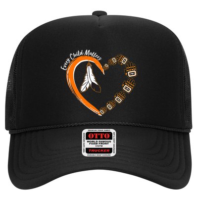 Every Child Matters Wear Orange Feather Heart Trucker Hat