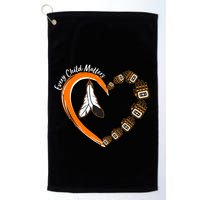 Every Child Matters Wear Orange Feather Heart Golf Towel