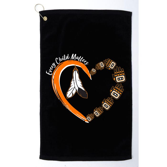 Every Child Matters Wear Orange Feather Heart Golf Towel