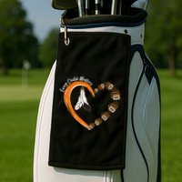 Every Child Matters Wear Orange Feather Heart Golf Towel