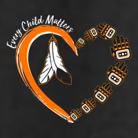 Every Child Matters Wear Orange Feather Heart Golf Towel