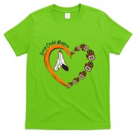 Every Child Matters Wear Orange Feather Heart T-Shirt
