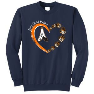 Every Child Matters Wear Orange Feather Heart Sweatshirt