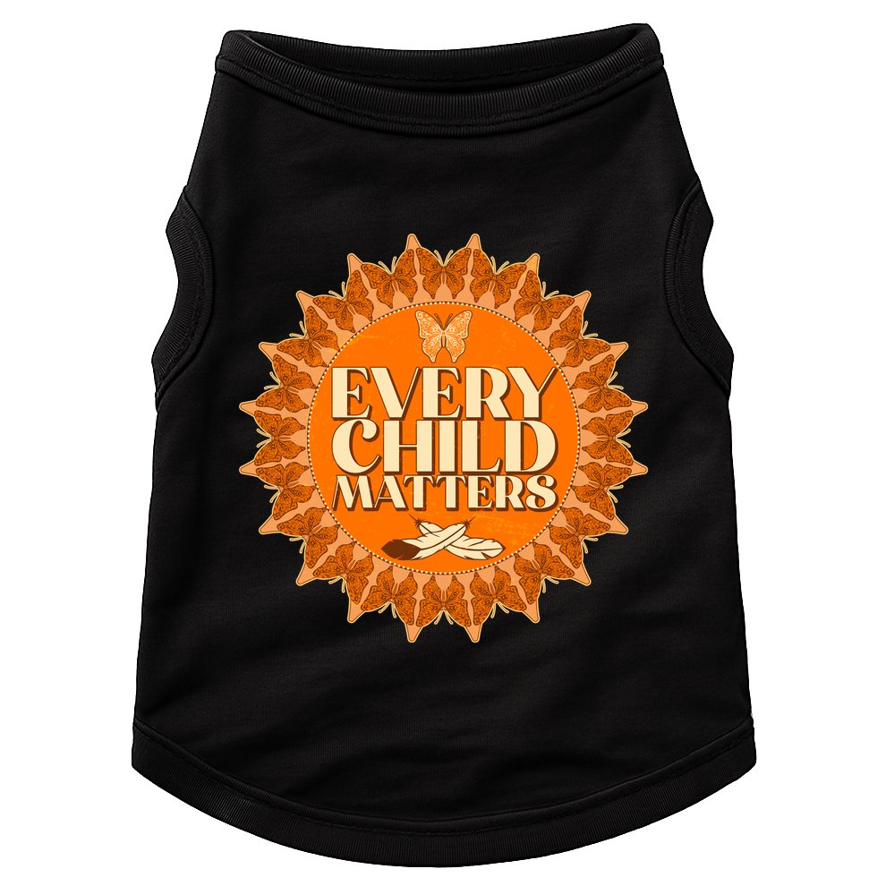 Every Child Matters Orange Butterfly Sun Flower Doggie Tank
