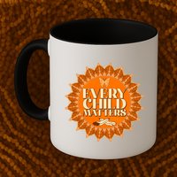 Every Child Matters Orange Butterfly Sun Flower Mug