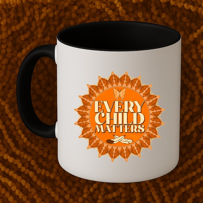 Every Child Matters Orange Butterfly Sun Flower Mug