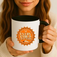 Every Child Matters Orange Butterfly Sun Flower Mug