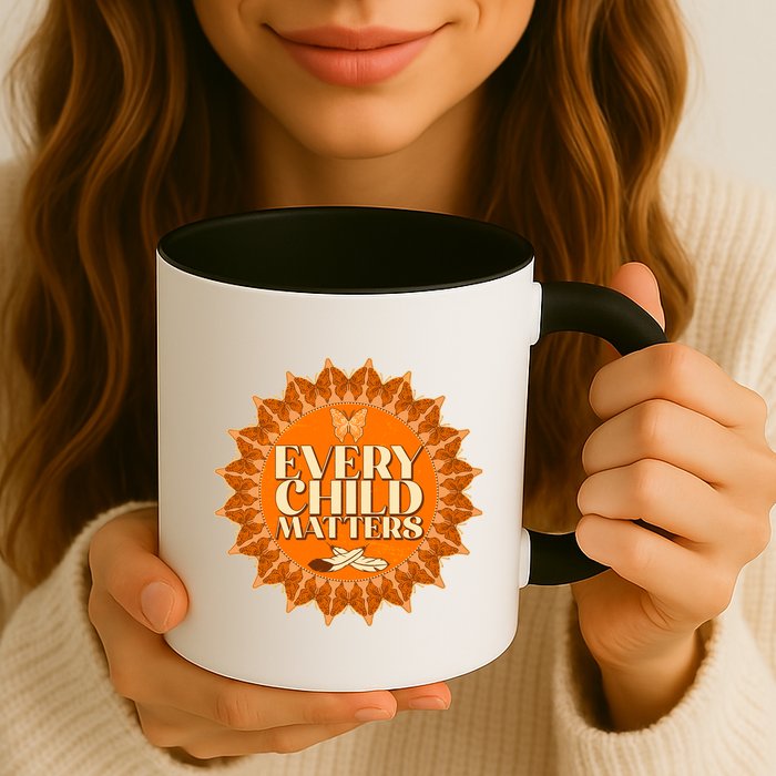 Every Child Matters Orange Butterfly Sun Flower Mug