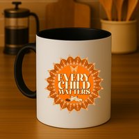 Every Child Matters Orange Butterfly Sun Flower Mug