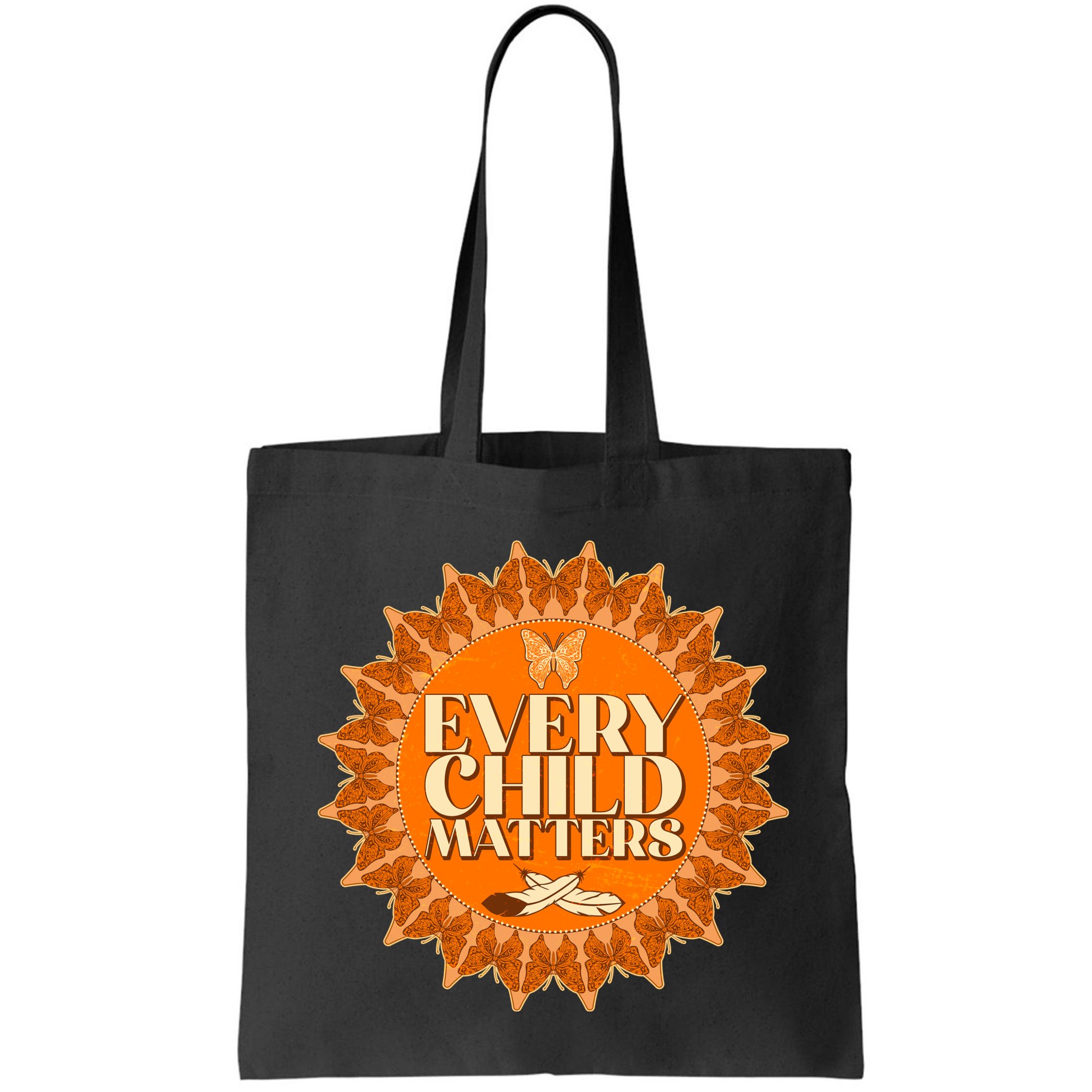 Every Child Matters Orange Butterfly Sun Flower Bag