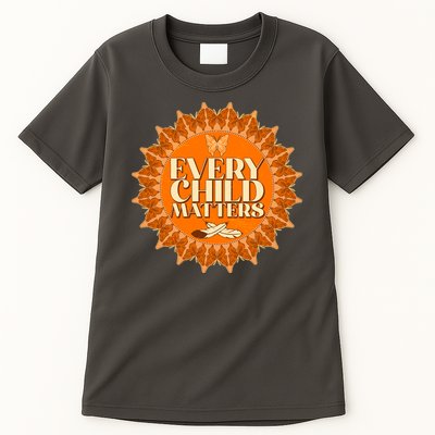 Every Child Matters Orange Butterfly Sun Flower Tall T-Shirt