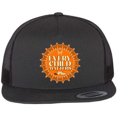 Every Child Matters Orange Butterfly Sun Flower Flatbill Hat
