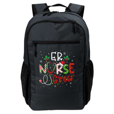 ER Christmas Nurse Crew Funny Nursing Christmas Pattern Daily Commute Backpack