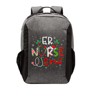 ER Christmas Nurse Crew Funny Nursing Christmas Pattern Vector Backpack