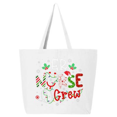 ER Christmas Nurse Crew Funny Nursing Christmas Pattern 25L Jumbo Tote