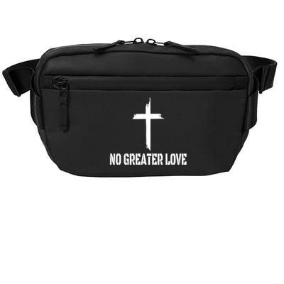 Easter Cross No Greater Love Distressed Cross Easter Sunday Gift Crossbody Pack