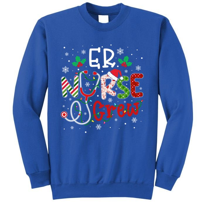 Er Christmas Nurse Crew Funny Nursing Christmas Pattern Gift Sweatshirt